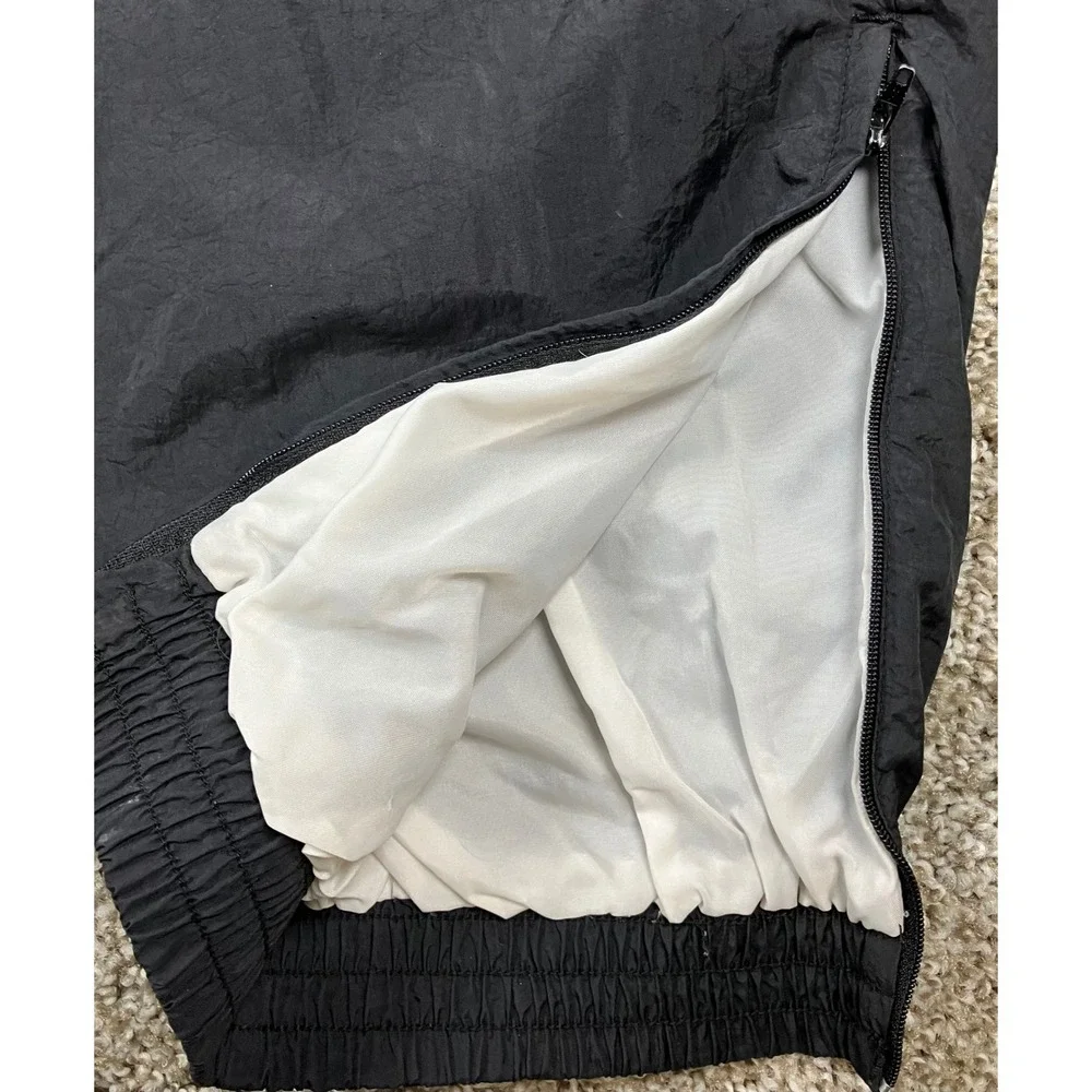 Vintage Adidas Mens XL Black Nylon Windbreaker Track Pants 90s Zipper Cuffs Logo